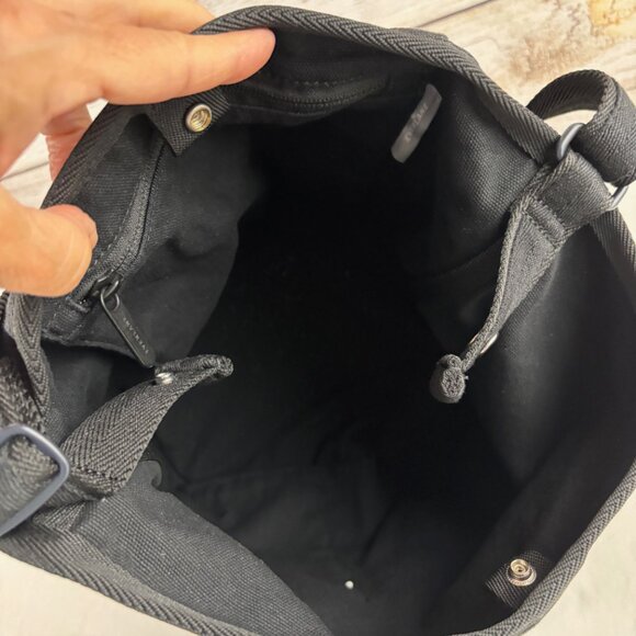 Everlane The Lantern Bag Canvas Shoulder Crossbody Bucket Tote Black - Picture 7 of 13